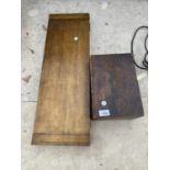 TWO TREEN DECORATIVE STORAGE BOXES