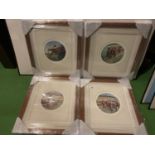 A SET OF FOUR FRAMED LIMITED EDITION PRINTS BY CLAIRE EVA BURTON