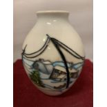 A MOORCROFT HOME FOR CHRISTMAS VASE 5 INCHES HIGH