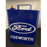 A 'FORD COSWORTH' FUEL CAN WITH BRASS LID