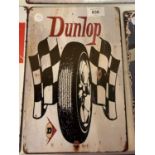 A VINTAGE STYLE DUNLOP MAN CAVE/GARAGE TIN METAL SIGN 30X20CM