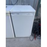 A WHITE BOSCH CLASSIXX UNDER COUNTER FRIDGE BELIEVED IN WORKING ORDER BUT NO WARRANTY