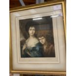 A GILT FRAMED PRINT SIGNED ARTHUR B BROOK