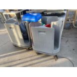 A PAIR OF CROCKERY STORAGE DISPENSERS