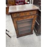 A VICTORIAN WALNUT AND INLAID PIER CABINET, 23" WIDE