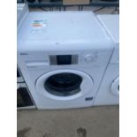 A WHITE BEKO 8KG WASHING MACHINE BELIEVED IN WORKING ORDER BUT NO WARRANTY