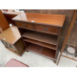 A MODERN INLAID MAHOGANY BOOKCASE