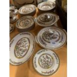 A QUANTITY OF PLATES, SOUP BOWLS AND SERVING DISHES ETC