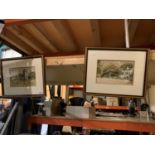 A PAIR OF FRAMED AND SIGNED R E COOPER WATERCOLOURS