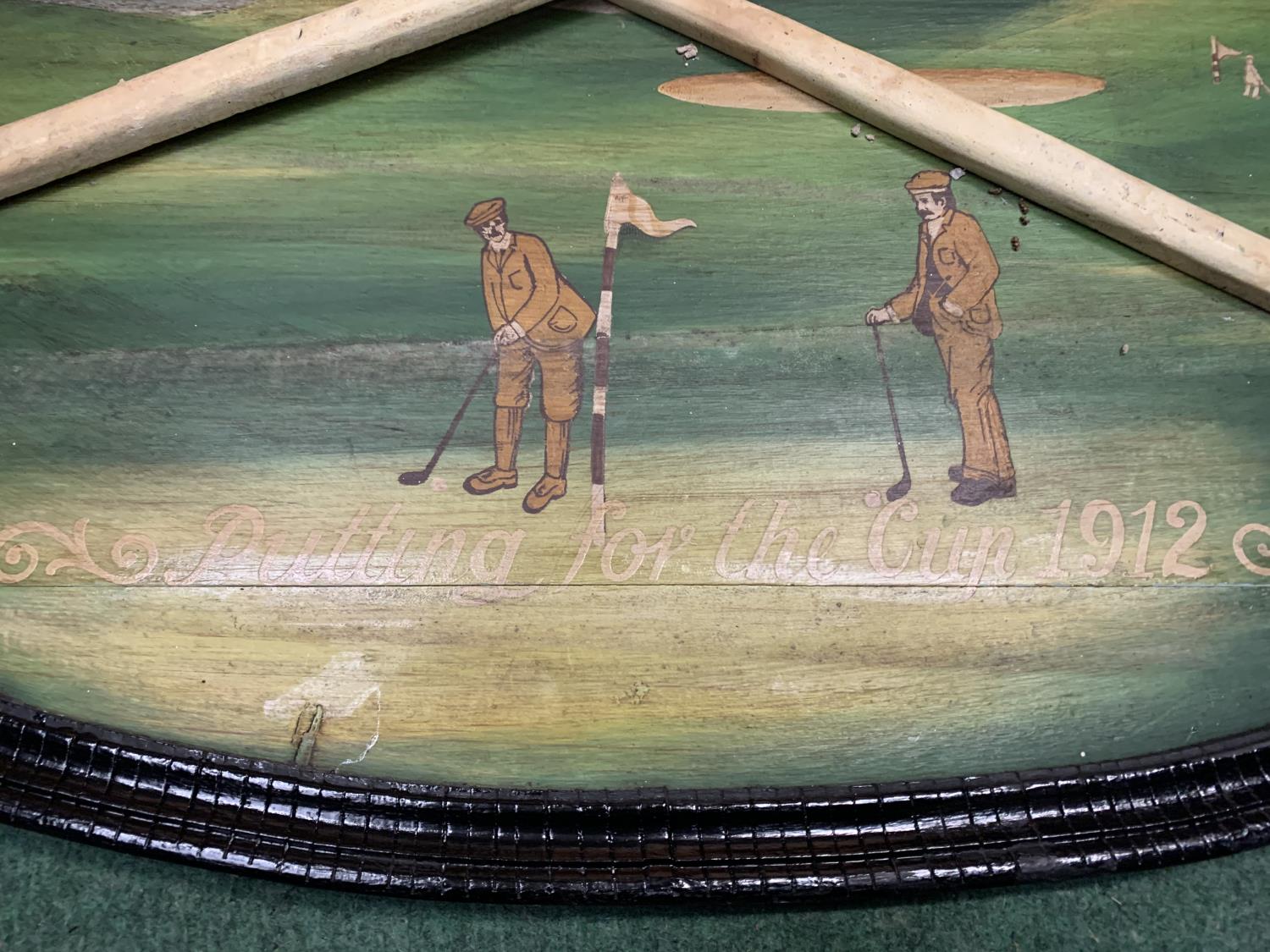 A VINTAGE PAINTED ST ANDREW'S GOLF CLUB SIGN WITH WOODEN FRAME (90X60CM) - Image 2 of 3