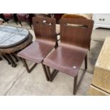 A PAIR OF MODERN BEDONT KITCHEN CHAIRS