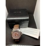 AN AVI 8 SPORTS WRIST WATCH WITH PRESENTATION BOX NEW AND IN WORKING ORDER