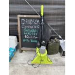 AN ASSORTMENT OF ITEMS TO INCLUDE A CHALK BOARD, A GARDEN VAC AND A JERRY CAN