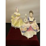 TWO ROYAL DOULTON FIGURINES TO INCLUDE NINETTE MODELLED BY PEGGY DAVIES HN2379 AND CHRISTINE