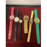 SIX VARIOUS WRIST WATCHES