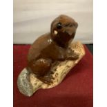 A BESWICK BEAVER NUMBER 2195 FACING RIGHT