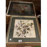 A PAIR OF FRAMED PRINTS DEPICTING FLORAL SUBJECTS