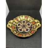 A ROYAL CROWN DERBY IMARI ORNATE TRINKET DISH APPROXIMATELY 16CM X 12.5CM