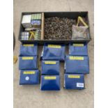 A LARGE QUANTITY OF ASSORTED SCREWS