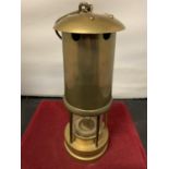 A BRASS MINERS LAMP