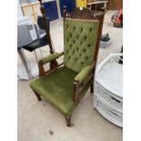 A LATE VICTORIAN EASY CHAIR