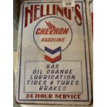 A VINTAGE STYLE MAN CAVE/GARAGE TIN METAL SIGN 'HELLING'S...'