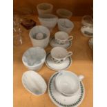 A COLLECTION OF MIXED CERAMICS TO INCLUDE VINTAGE MOULDS AND PORTMEIRION CUPS AND SAUCERS