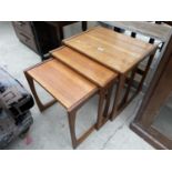 A G PLAN RETRO TEAK NEST OF THREE TABLES