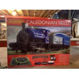 A HORNBY CALEDONIAN BELLE MODEL RAILWAY SET