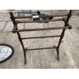 A VICTORIAN FIVE BAR TOWEL RAIL