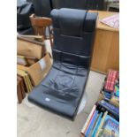 A LEATHER EFFECT GAMING CHAIR