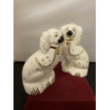 A LARGE PAIR OF ROYAL DOULTON KING CHARLES SPANIELS WITH BOX