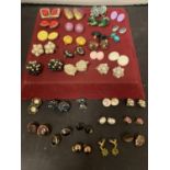 THIRTY THREE PAIRS OF VINTAGE CLIP ON EARRINGS (1950-1970's)