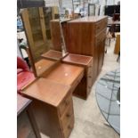 A 1950'S DRESSING TABLE AND TALLBOY