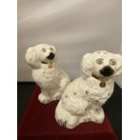 A PAIR OF ROYAL DOULTON KING CHARLES SPANIELS WITH BOX