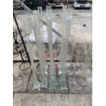 13 TALL CENTRE PIECE STYLE GLASS VASES