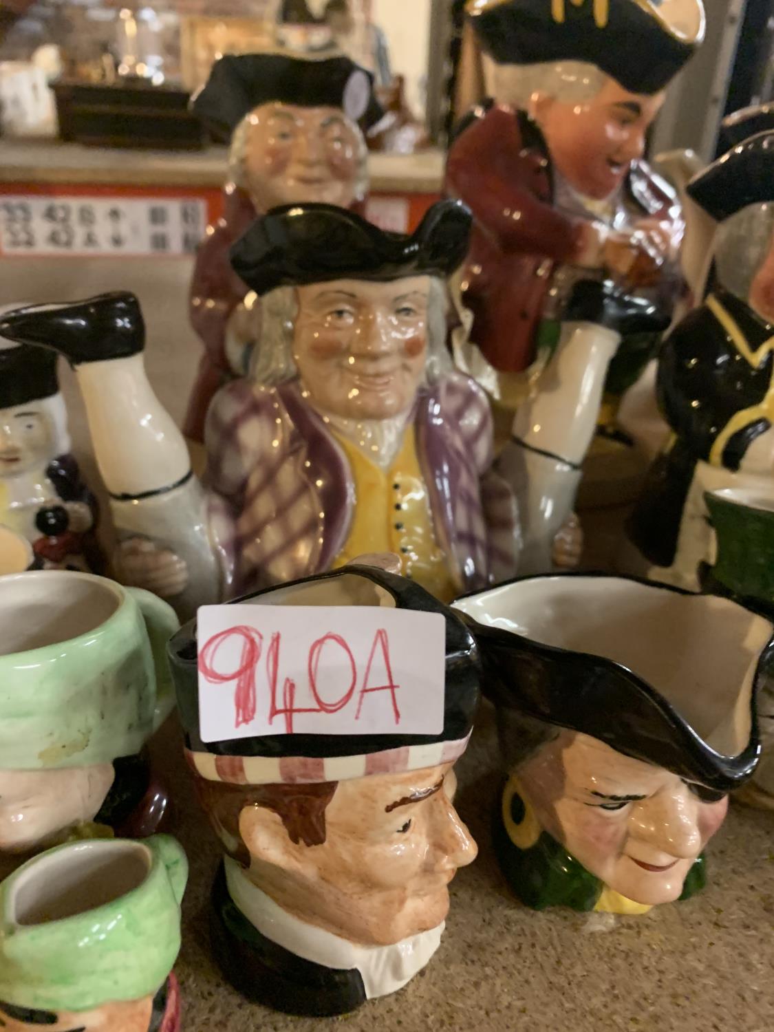 A LARGE COLLECTION OF VARIOUS TOBY JUGS