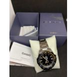 A CASIO EDIFICE DIVER 100M WRIST WATCH NEW AND IN WORKING ORDER
