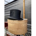 A VINTAGE G.A.DUNN & CO TOP HAT WITH BOX