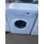 A WHITE HOTPOINT 6KG WASHING MACHINE BELIEVED IN WORKING ORDER BUT NO WARRANTY