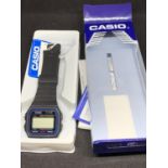 A CASIO DIGITAL WRISTWATCH WITH PRESENTATION BOX