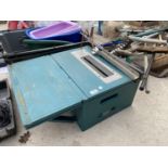 AN ELECTRIC TABLE SAW BELIEVED IN WORKING ORDER BUT NO WARRANTY