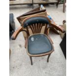 A BENTWOOD ELBOW CHAIR