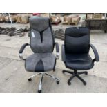 TWO MODERN OFFICE SWIVEL CHAIRS