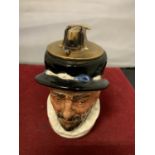 A ROYAL DOULTON TOBY JUG STYLE LIGHTER BEEFEATER