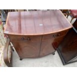 A MAHOGANY CROSSBANDED TV CABINET