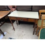 A VICTORIAN SATINWOOD SIDE TABLE