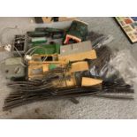 A LARGE QUANTITY OF MODEL RAILWAY ITEMS TO INCLUDE HORNBY, METAL TRAINS AND TRACK ETC