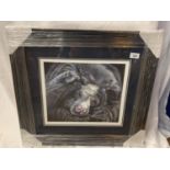 A FRAMED LIMITED EDITION 'QUANTOCK' 3/125 BY LISA ANN WATKINS