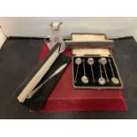 VARIOUIS HALLMARKED BIRMINGHAM SILVER SET OF BOXED COFFEE SPOONS, JUG, COMB AND BOXED LETTER OPENER